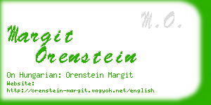 margit orenstein business card